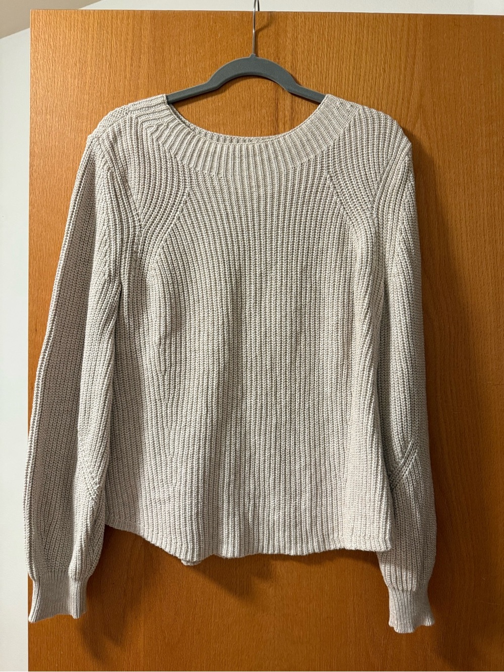 Gap Ribbed Beige Crewneck Sweater